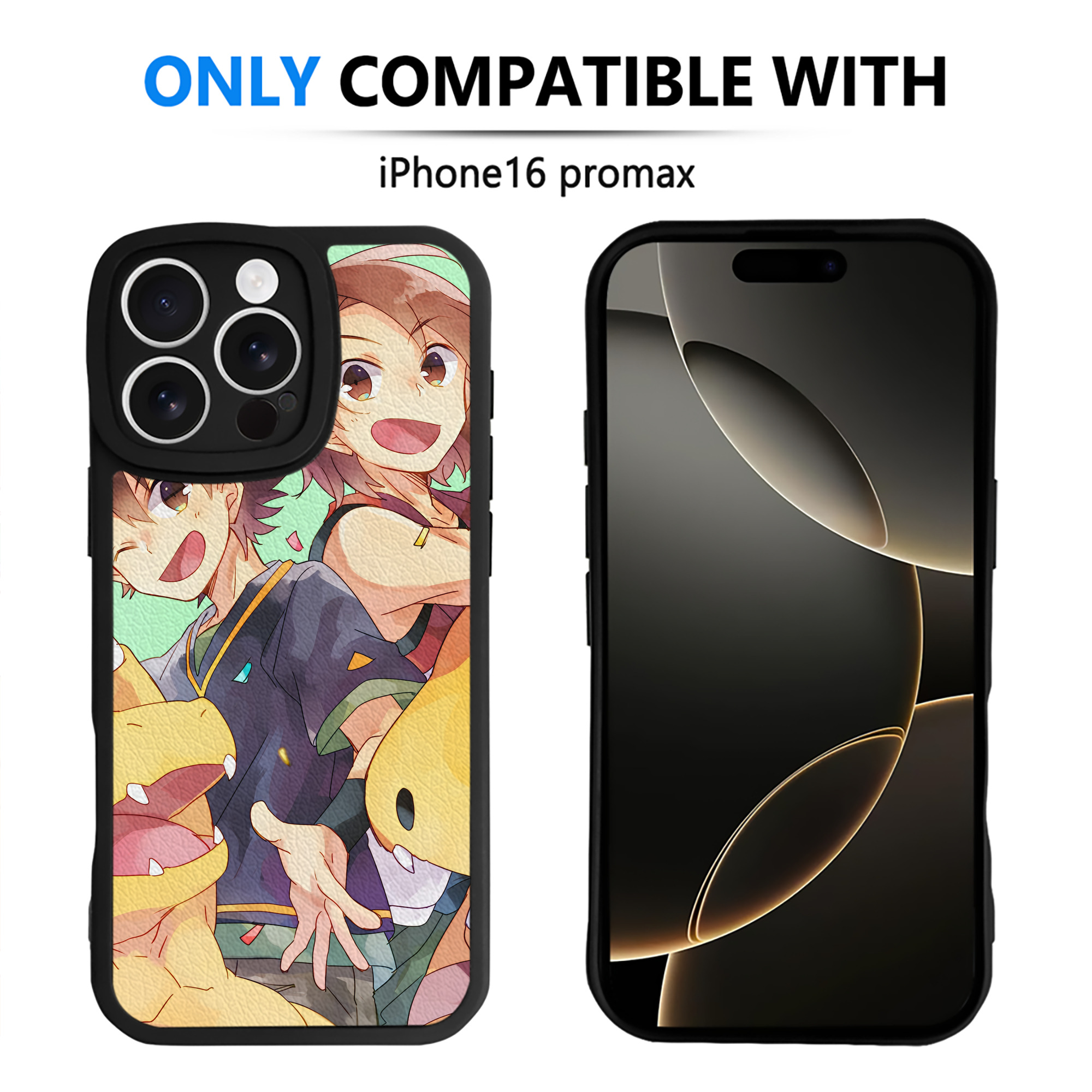 （画像用） Digimon デジタルモンスター/デジモン 【iPhone 16シリーズ対応】シリコンスマホケース（レザー調） 材質：シリコン